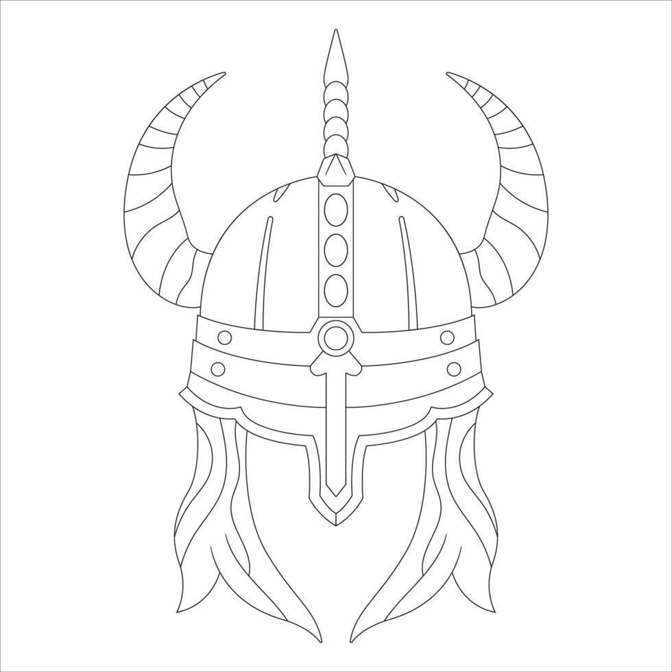 war helmet coloring pages for kids vector