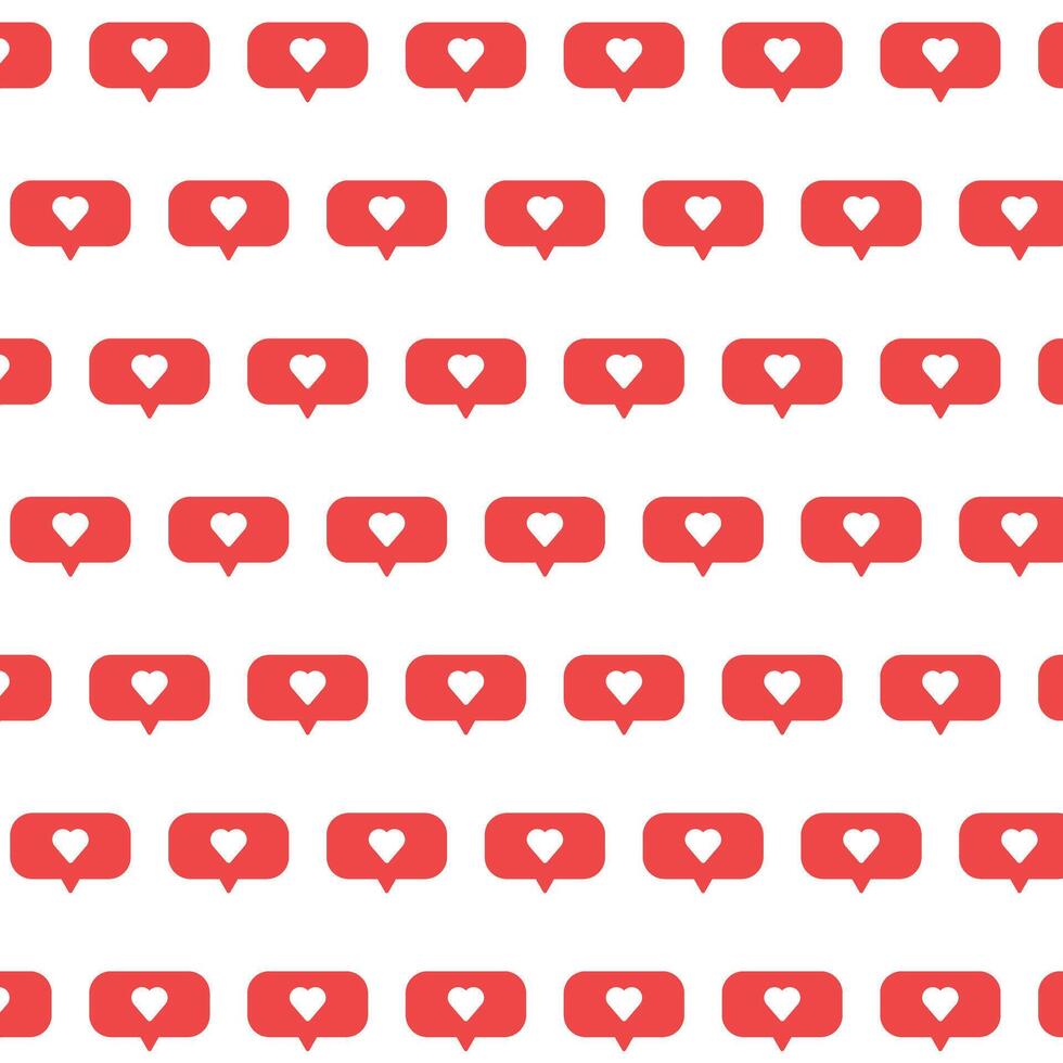 red hearts like on white background seamless pattern for Valentine's Day vector