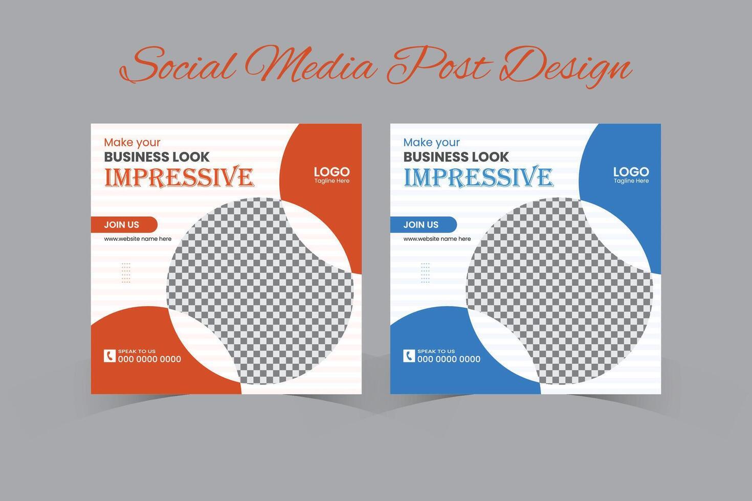 Social media post design vector