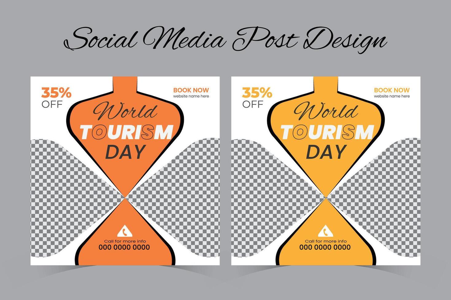 Social media post design template vector