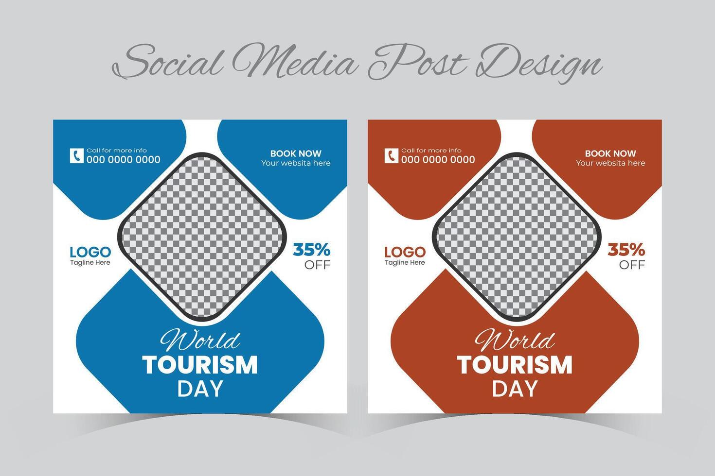 Social media post design vector