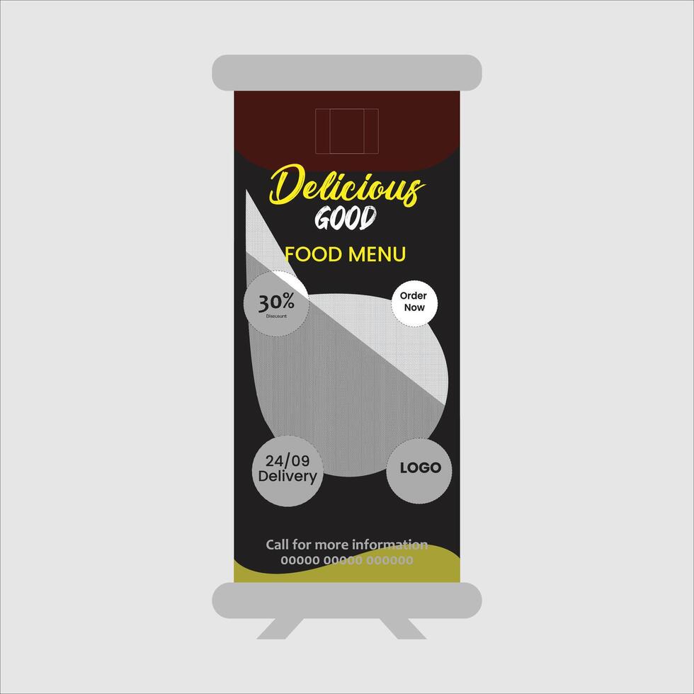 Delicious food rastaurant vector