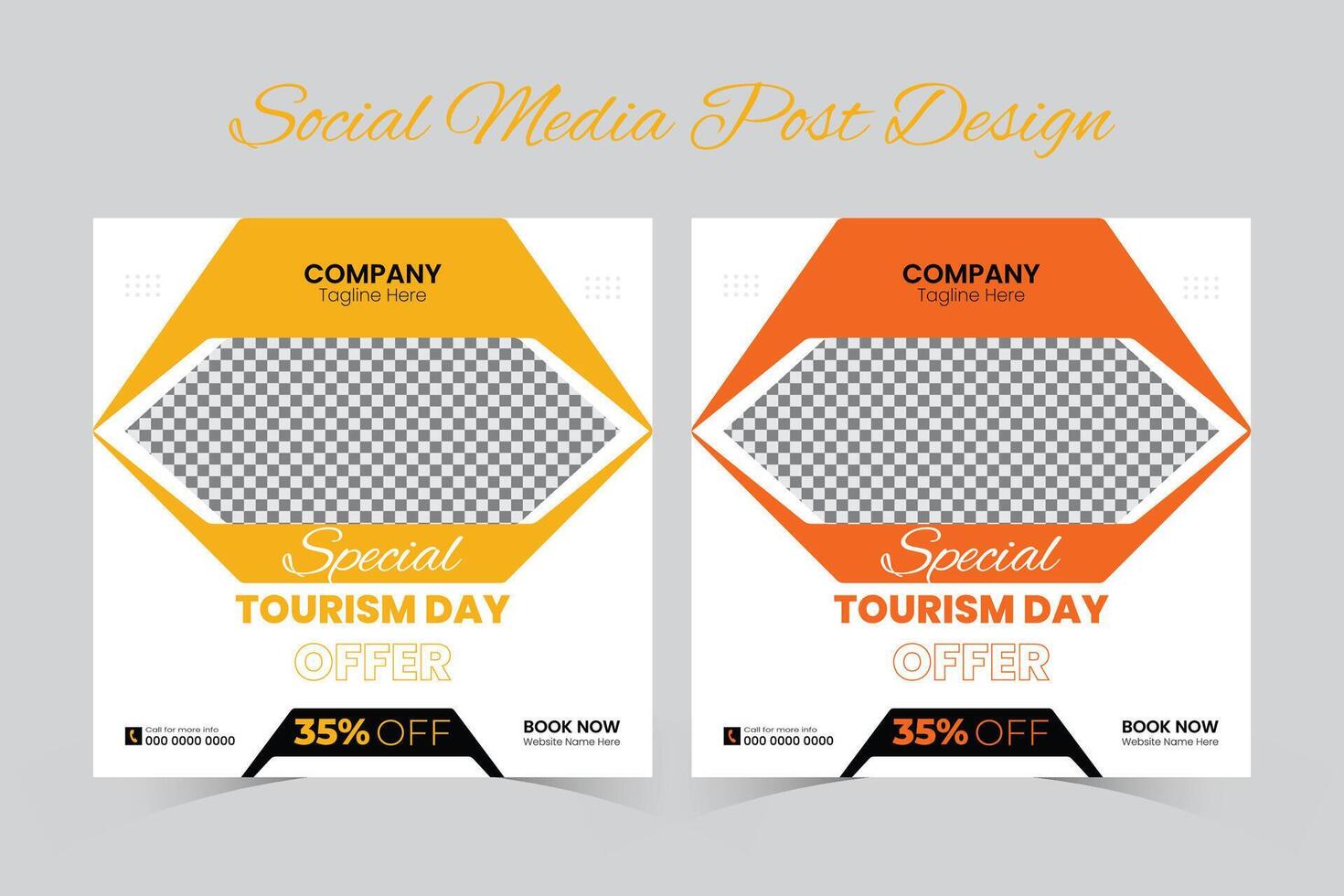 Social media post design template vector
