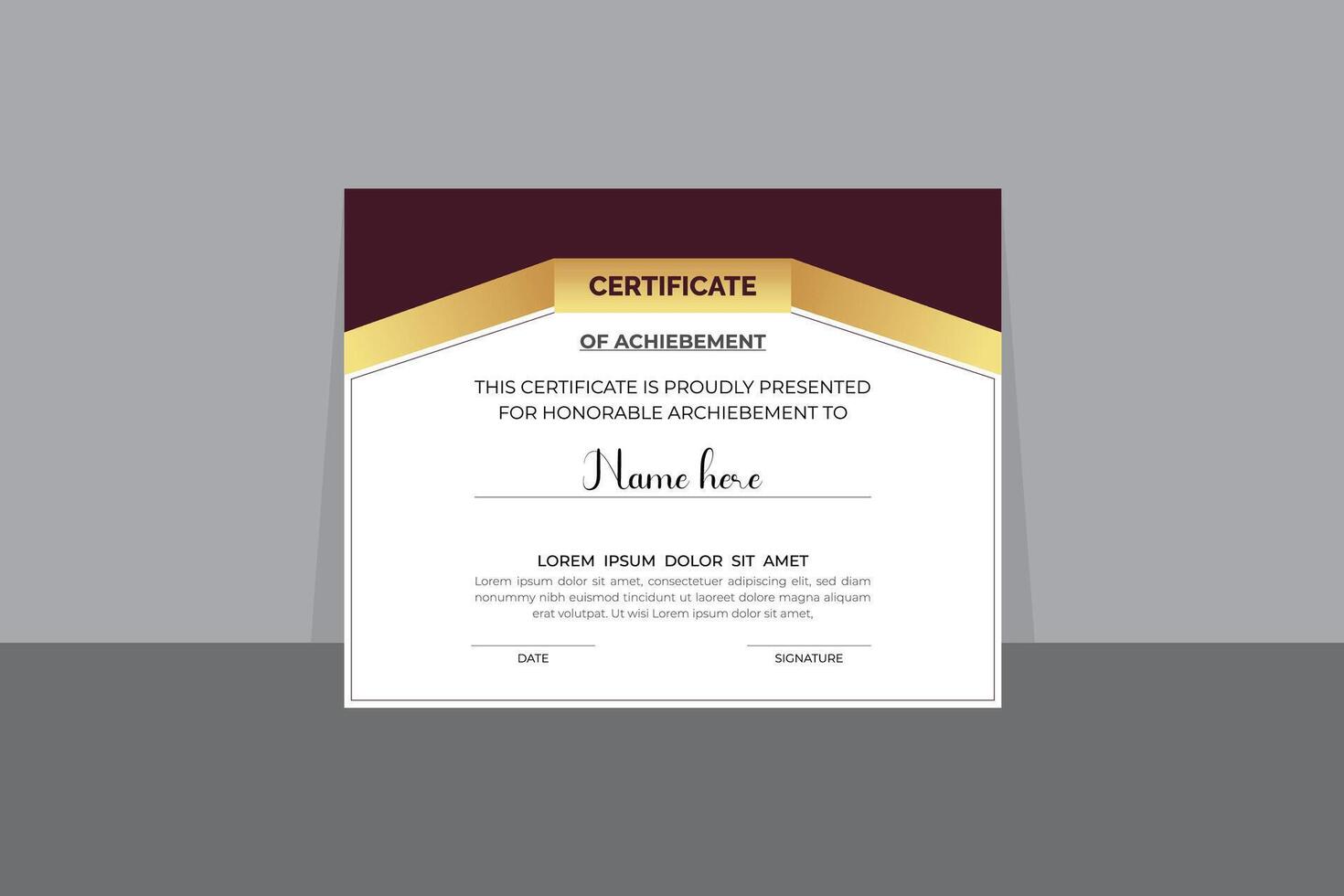 Certificate design template vector