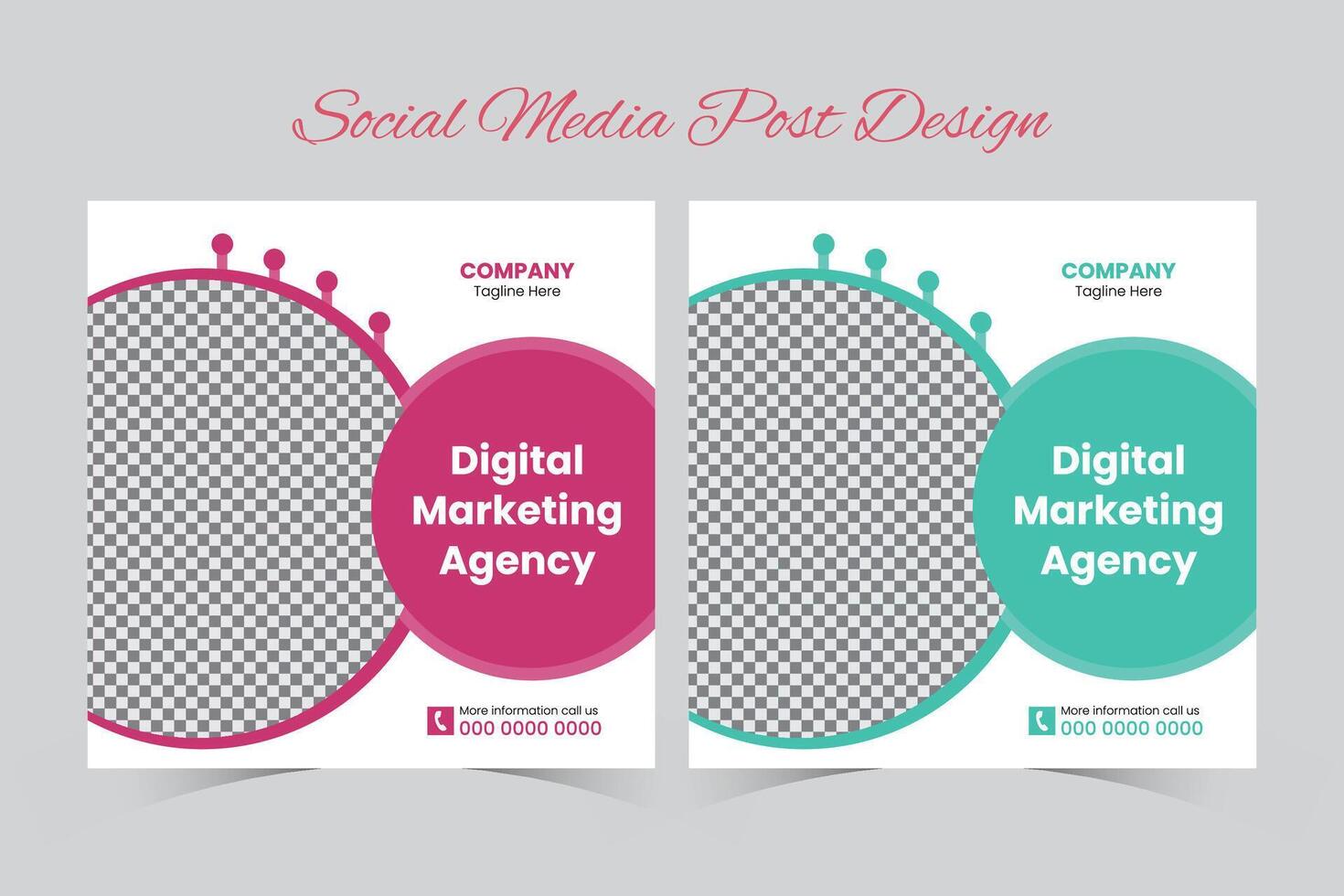 Social media post design vector