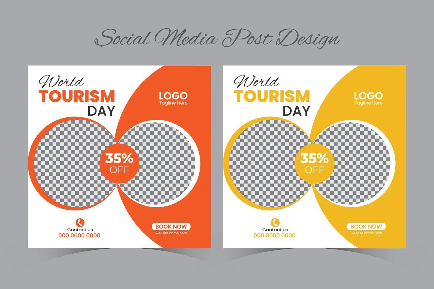 Social media post design template vector