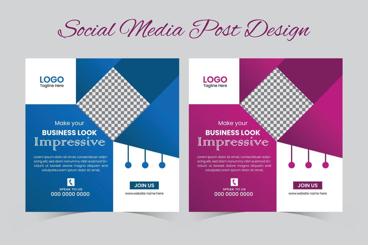 Social media post design vector