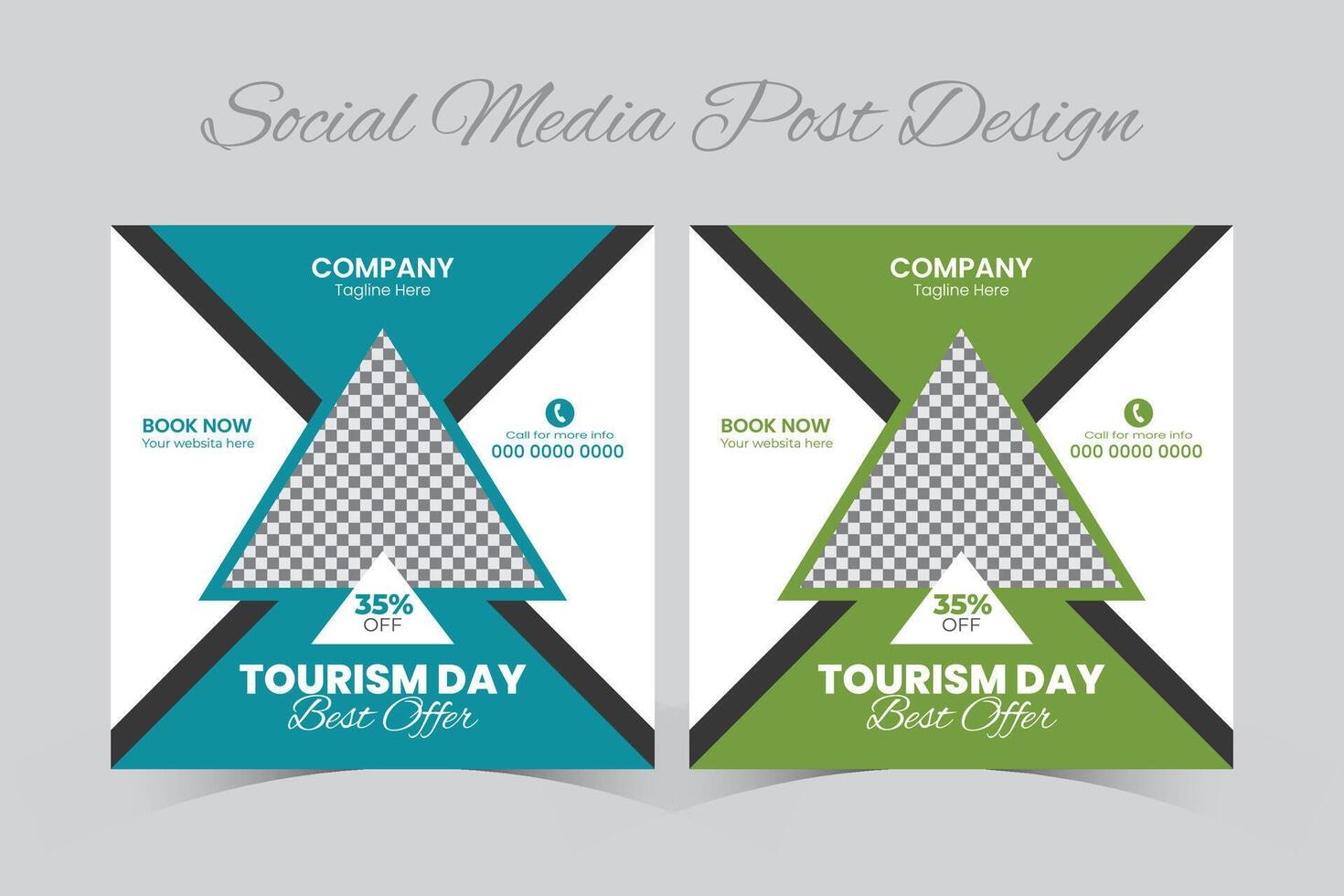 Social media post design vector