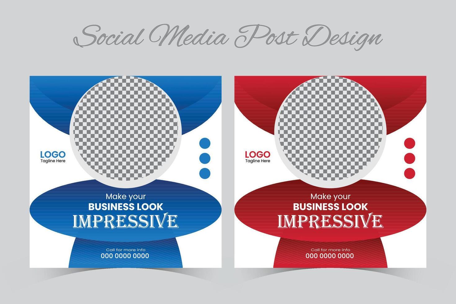 Social media post design vector