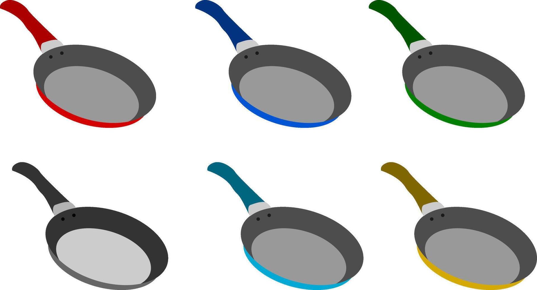top view of iron pan vector