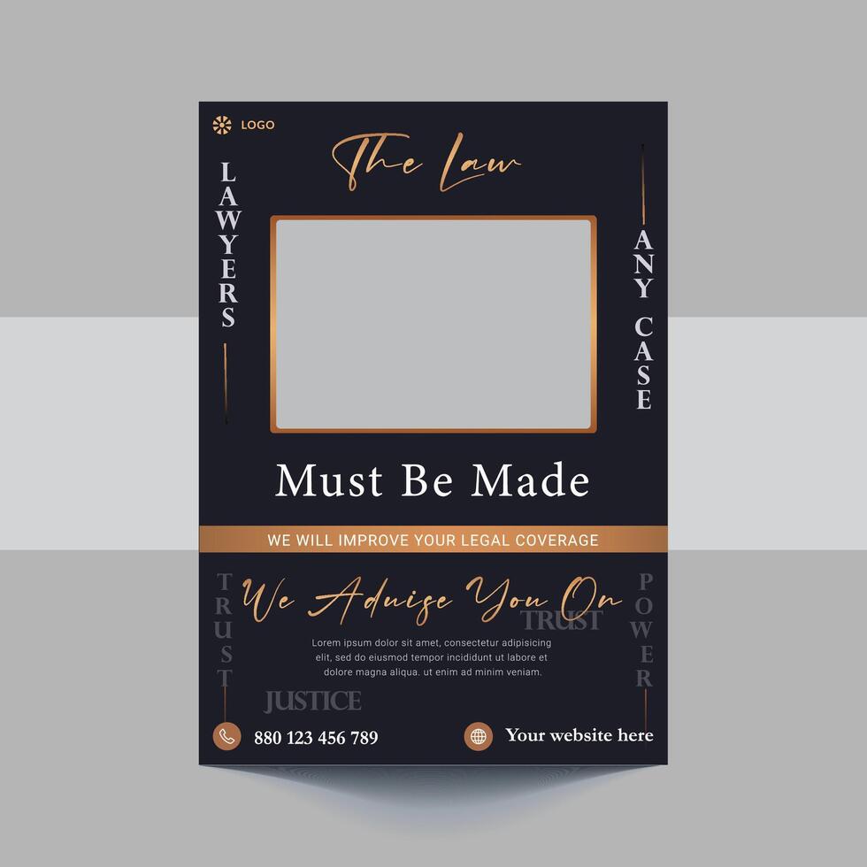 A4 Law Firm Flyer Template, Law Firm and Legal Services Flyer, Law Firm And Consultancy Flyer, Legal Corporate Law Firm Business Flyer poster leaflet or pamphlet template design vector