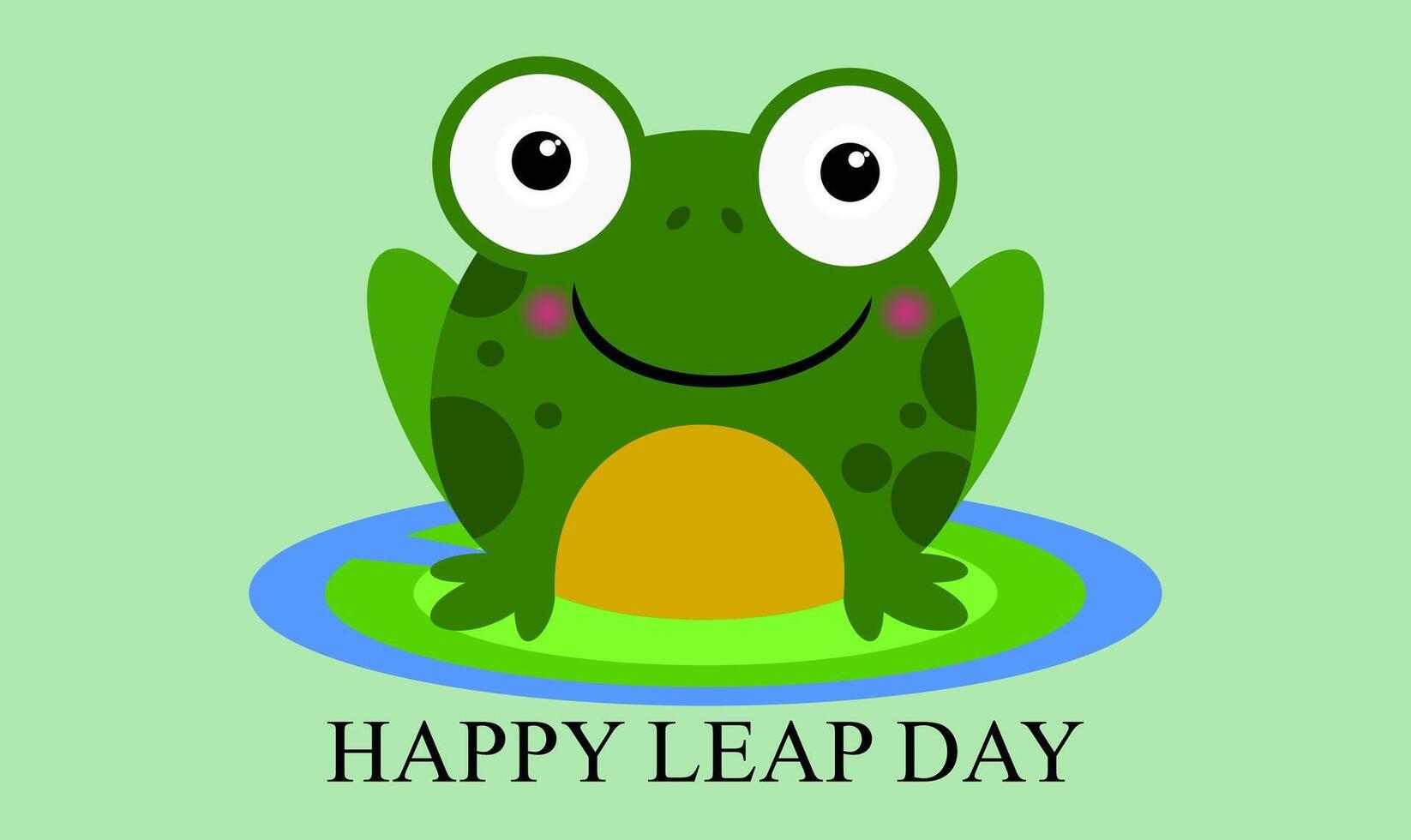 Happy leap day February 29 vector