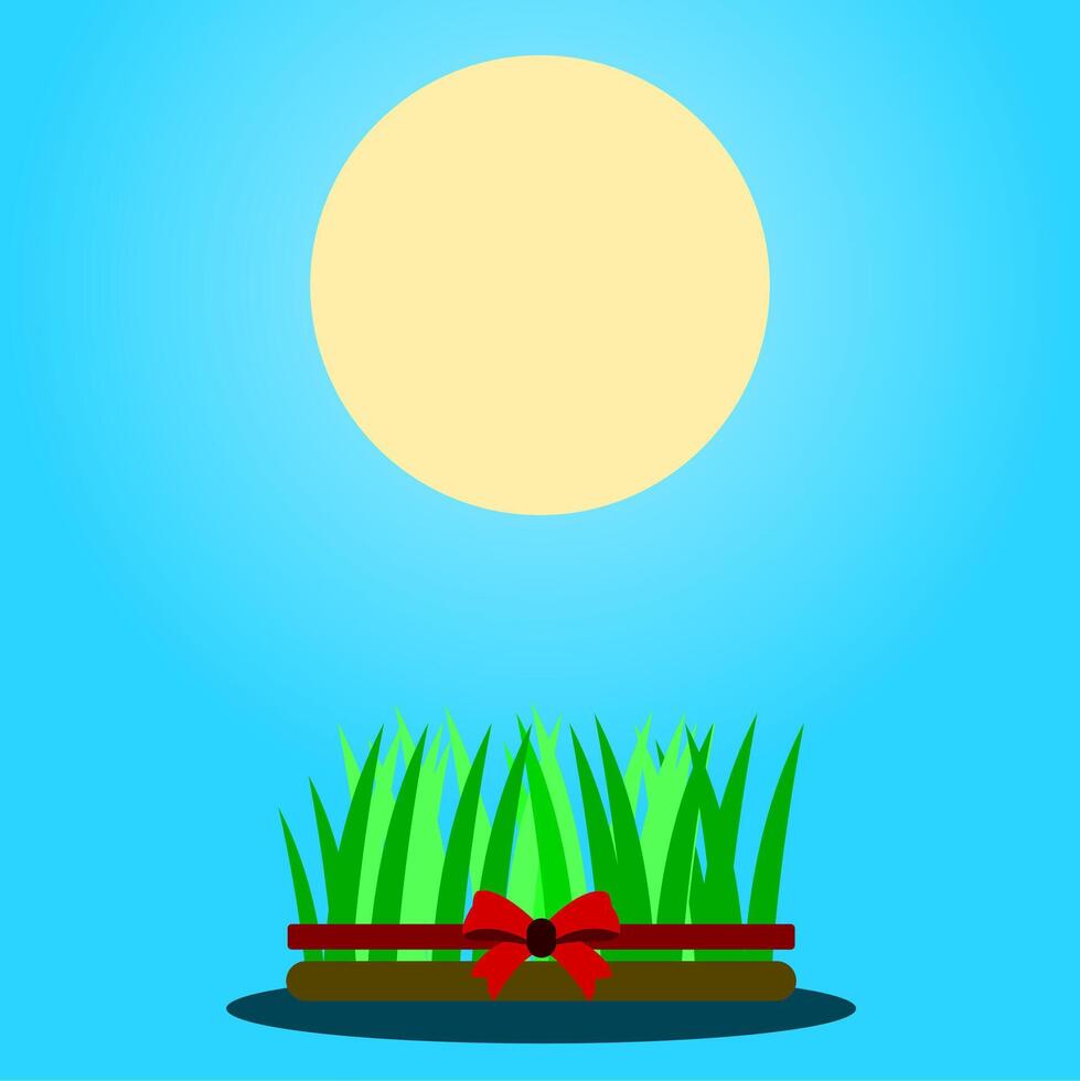 Happy Nowruz day illustration, Nowruz day, Persian new day celebration, awakening, happy Nowruz square banner. vector