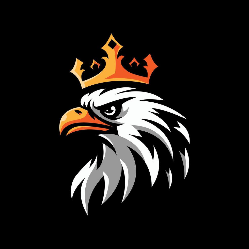 King Eagle logo design for sport and gaming vector