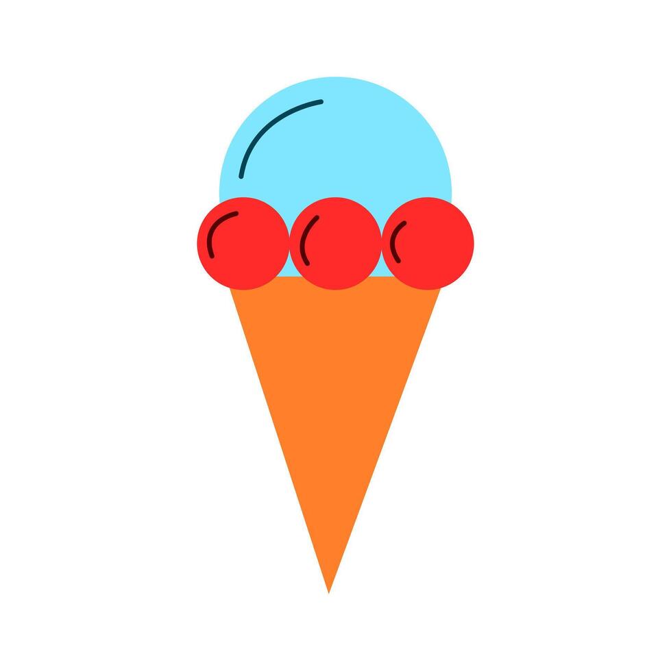 ice cream cone illustration vector