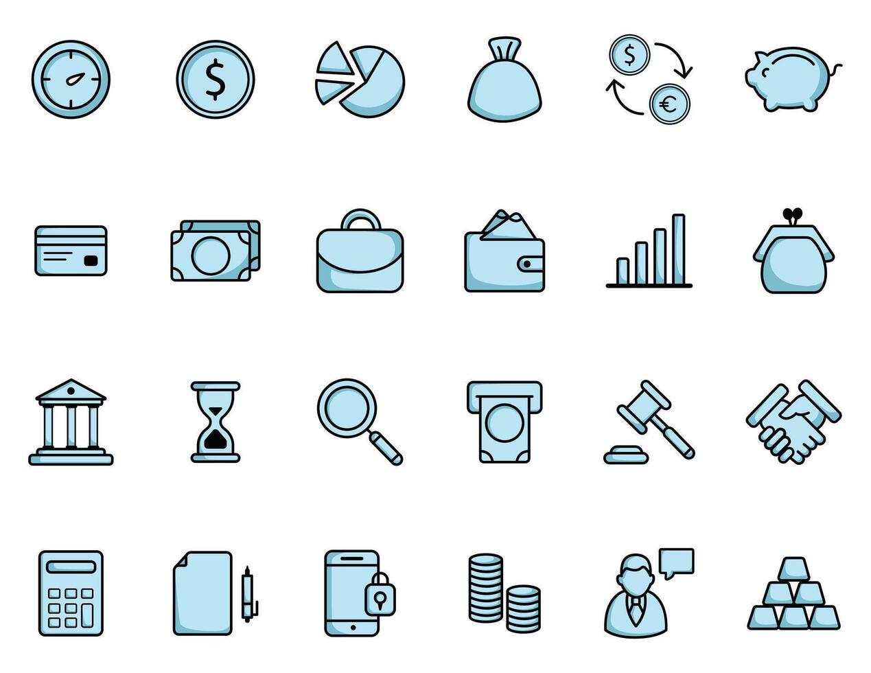 Set Of Business and Finance Icons vector