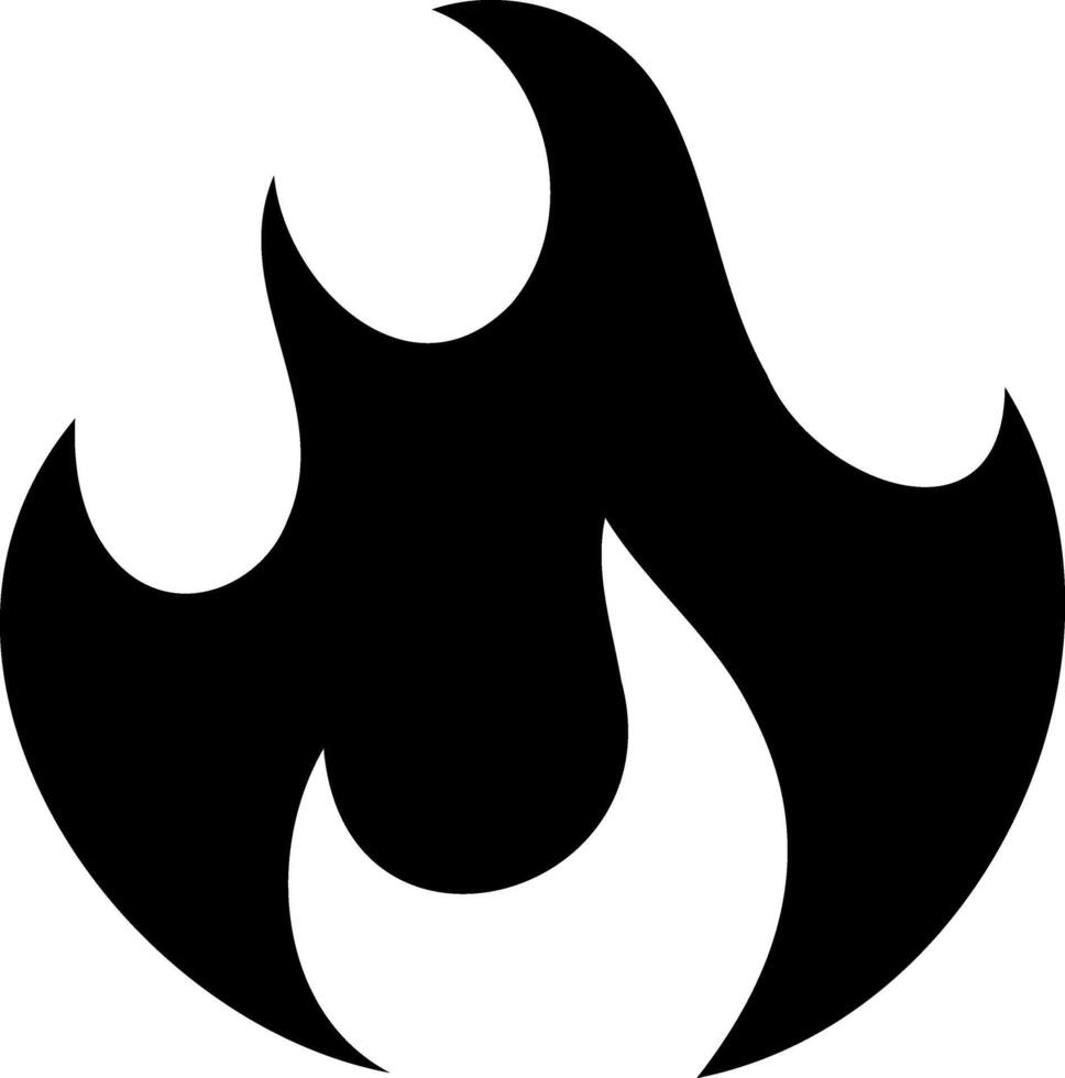 Fire icon Engraving clipart illustration vector