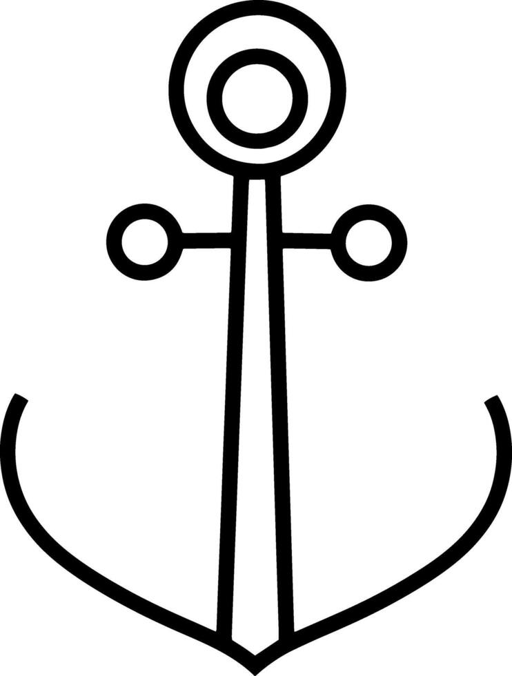Sketch anchor clipart Sea symbol illustration vector
