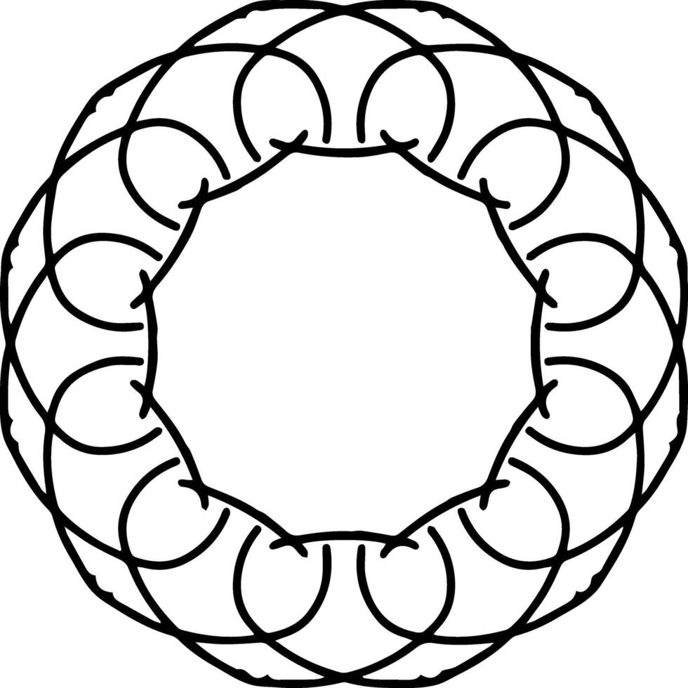 Frame Coloring page book Sketch border illustration vector