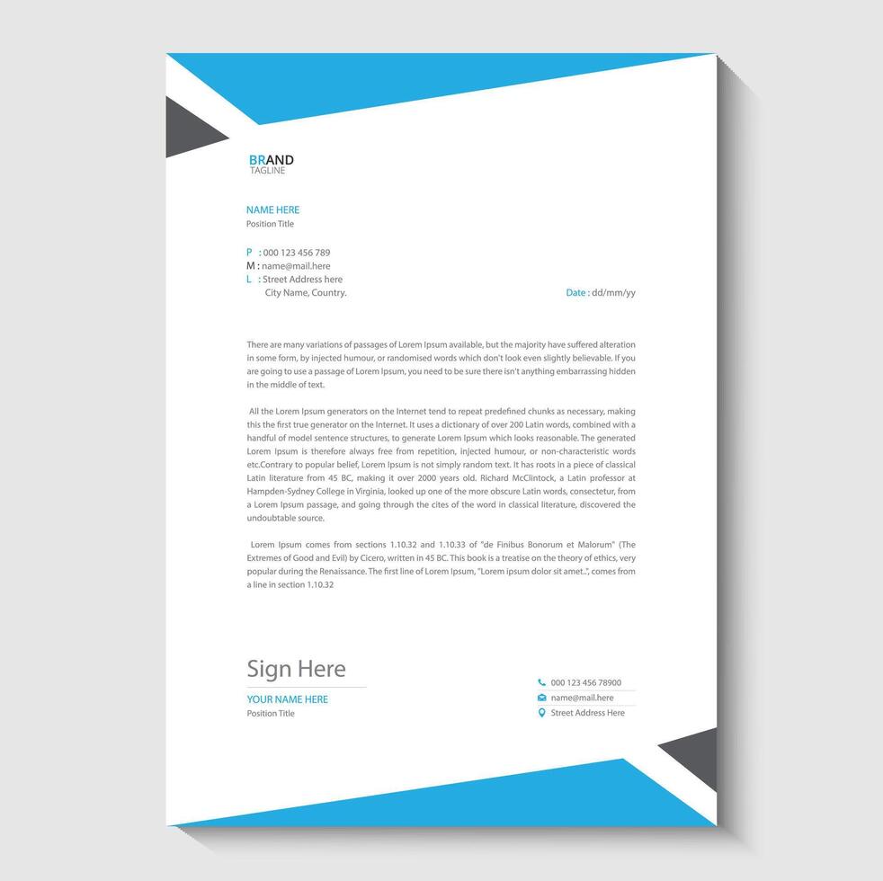 company letterhead design vector