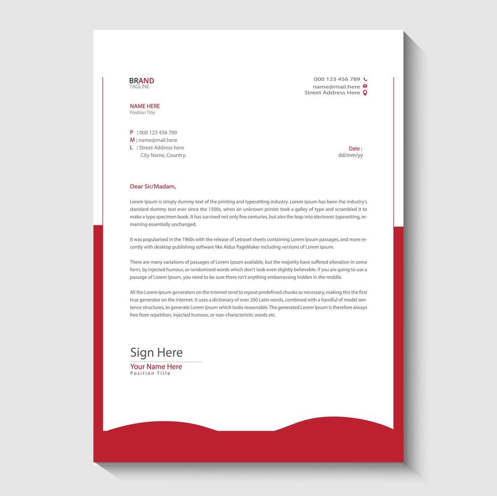 company letterhead design vector