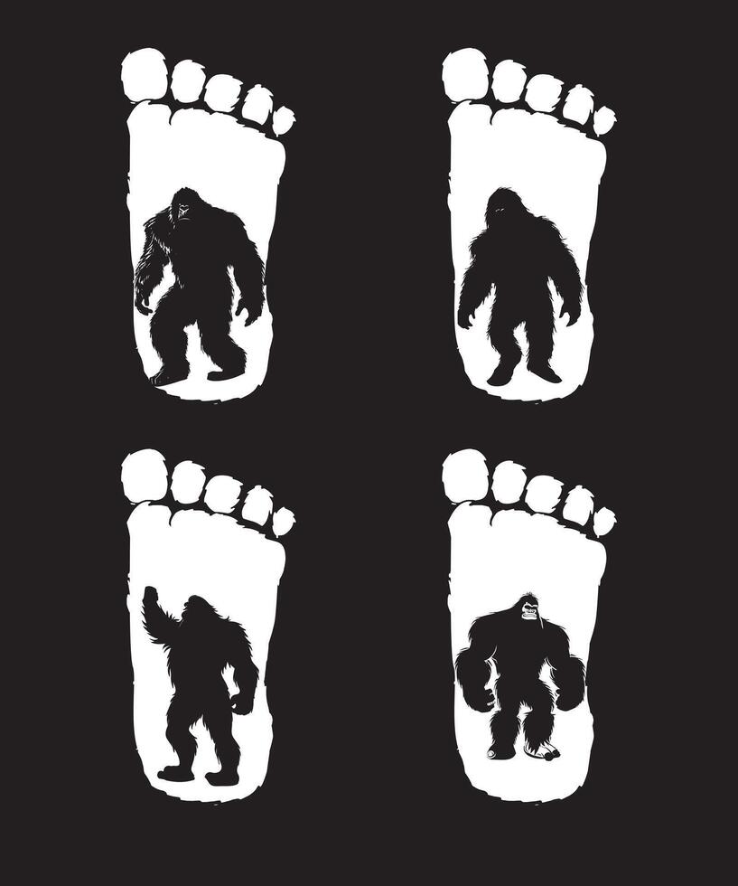 Bigfoot Silhouette design vector