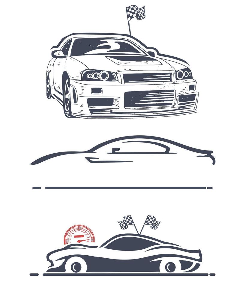 Car Silhouette design vector