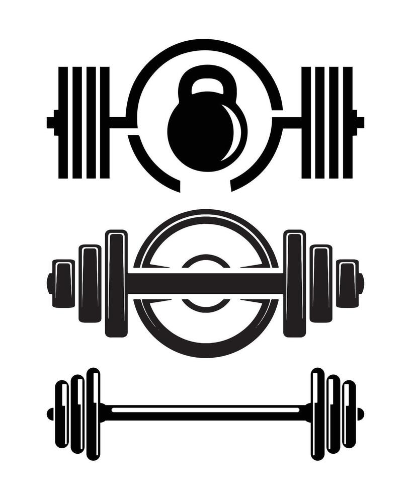 Gym fitness Silhouette design vector
