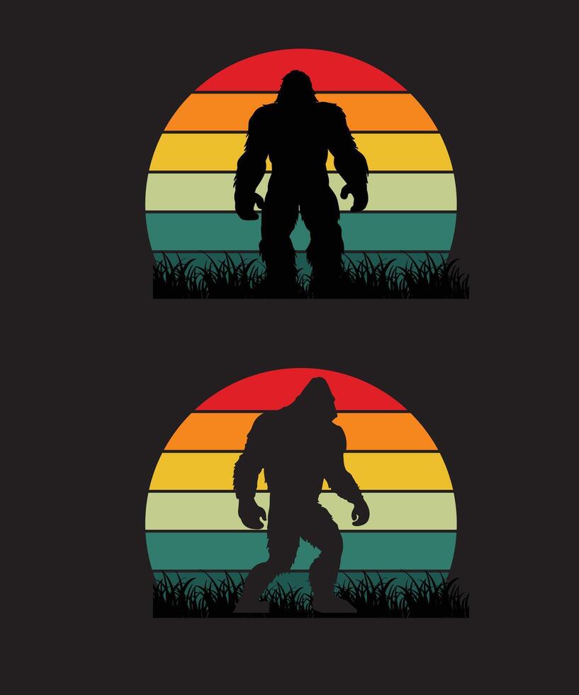 Bigfoot Silhouette design vector