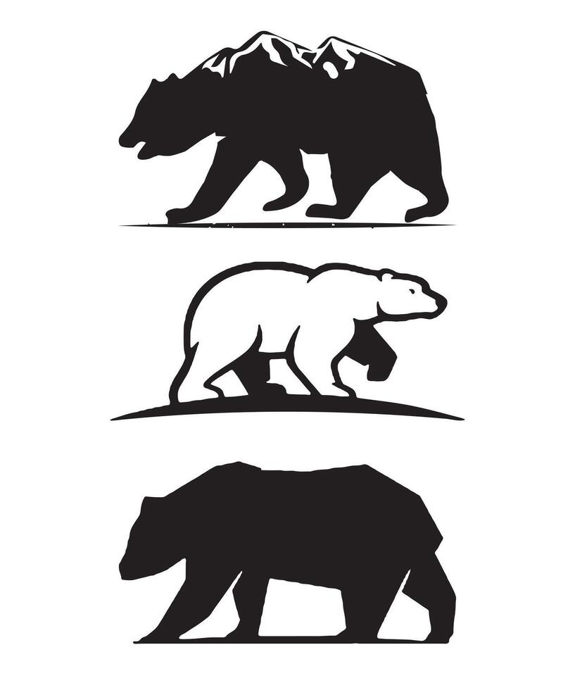 oso silueta diseño vector