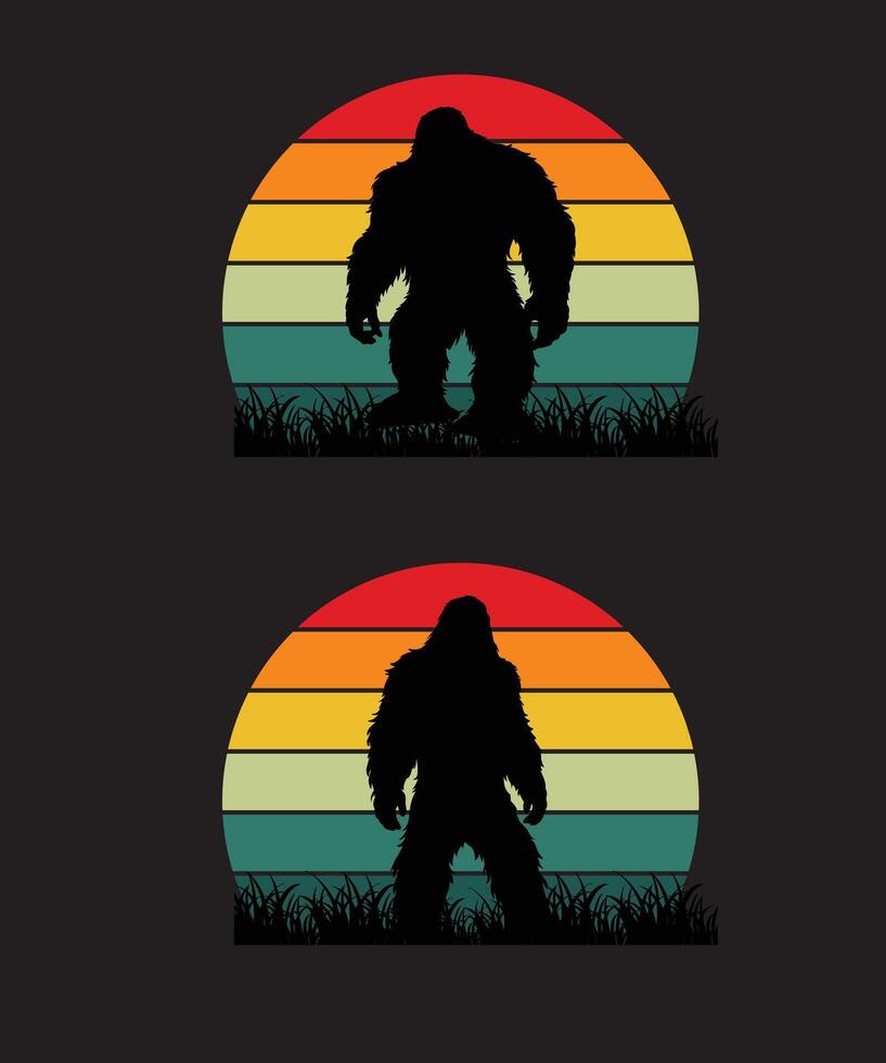 Bigfoot Silhouette design vector