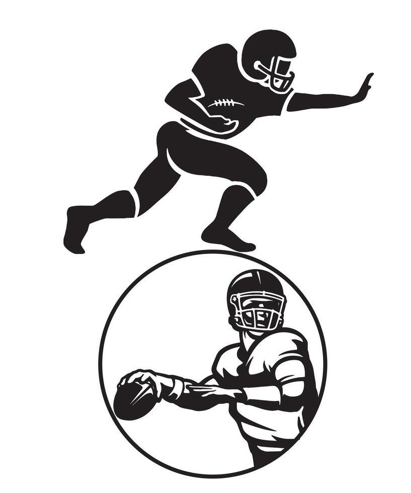 American Football Silhouette vector