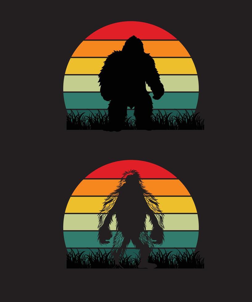 Bigfoot Silhouette design vector