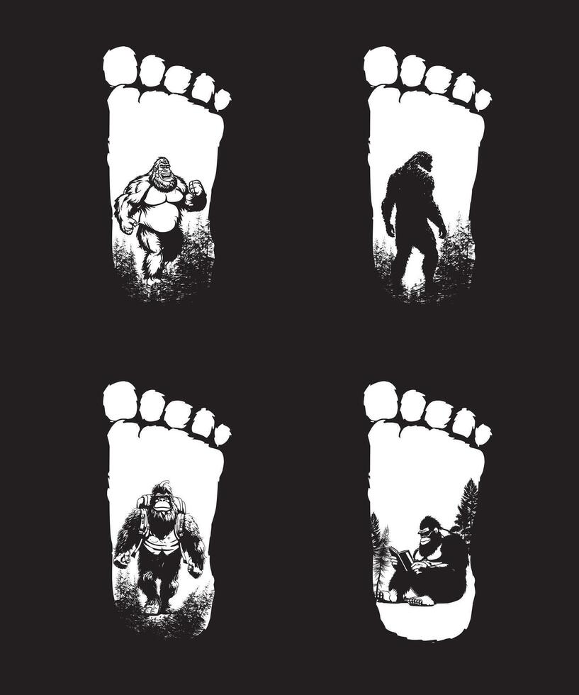 Bigfoot Silhouette design vector