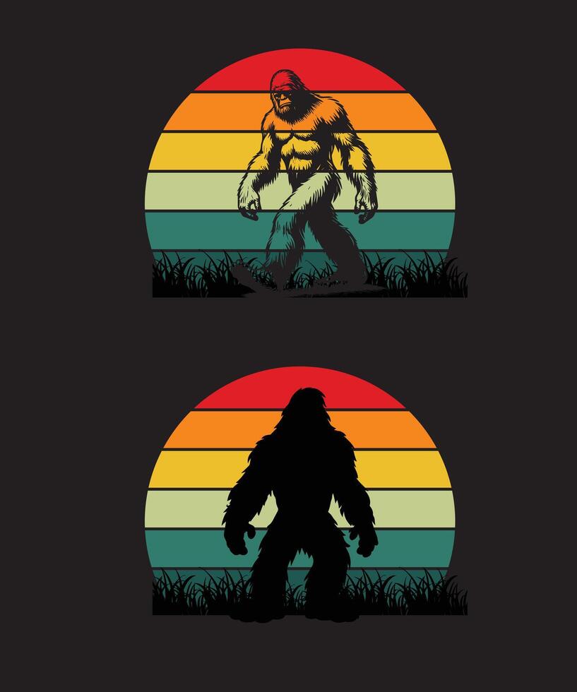 Bigfoot Silhouette design vector