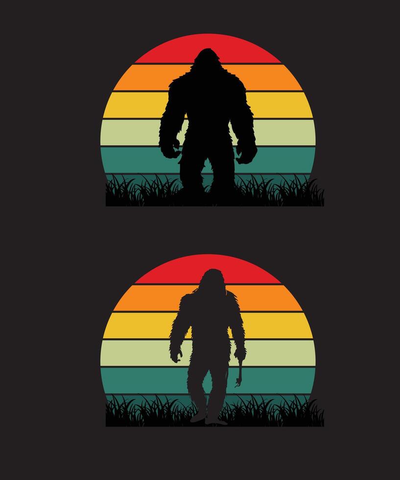 Bigfoot Silhouette design vector