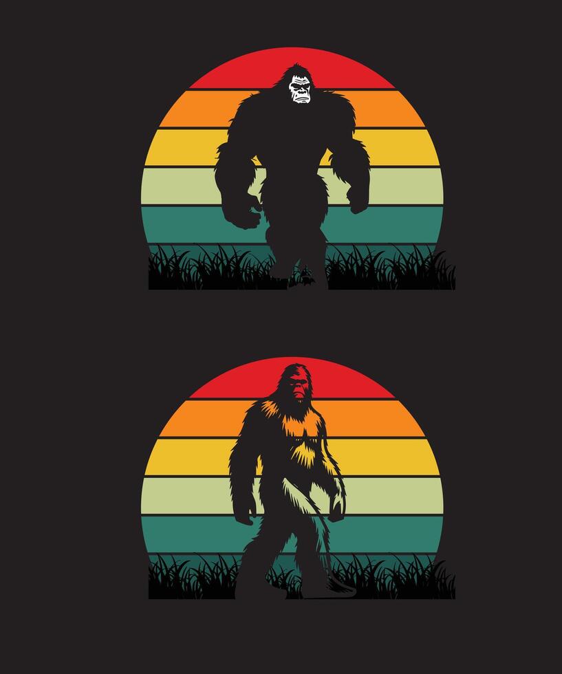 Bigfoot Silhouette design vector