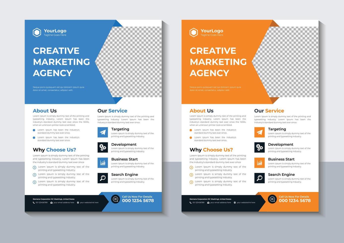 Modern Creative Flyer Design Template, Marketing, layout, Annual Report, Poster, Free vector