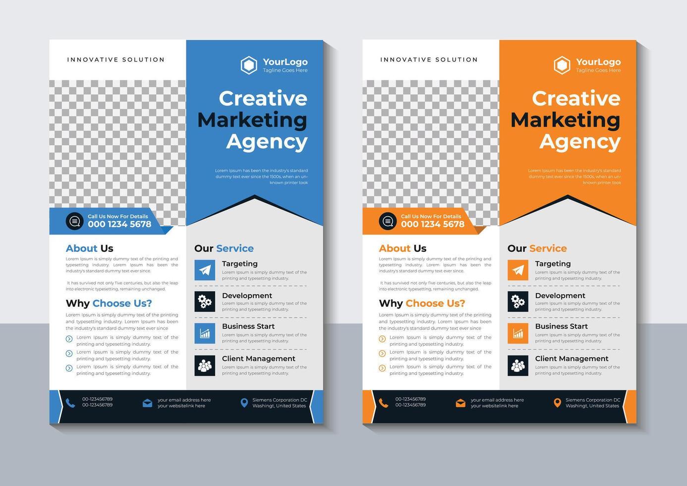 Modern Creative Flyer Design Template, Marketing, layout, Annual Report, Poster, Free vector