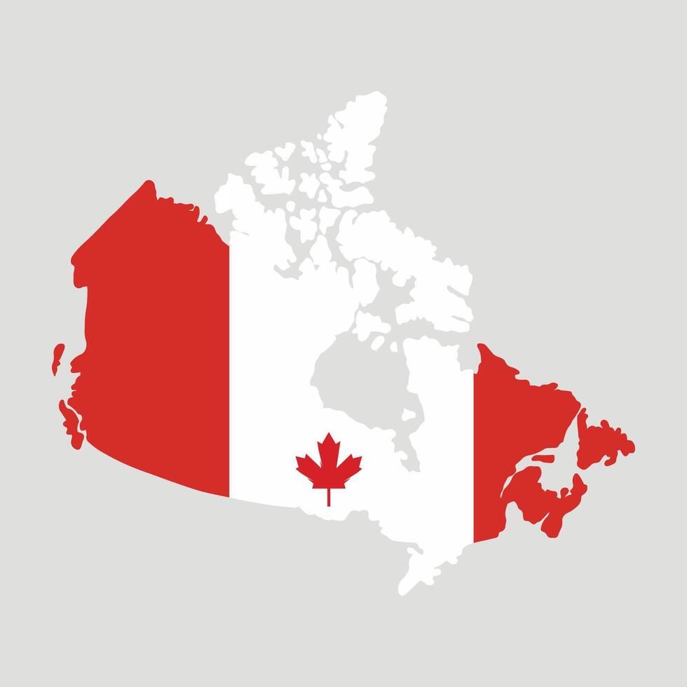 Canada map icon template. vector