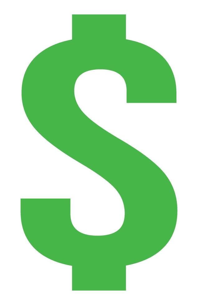 simple dollar sign free vector