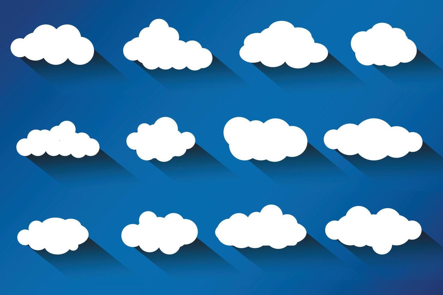 Professional clouds set vector