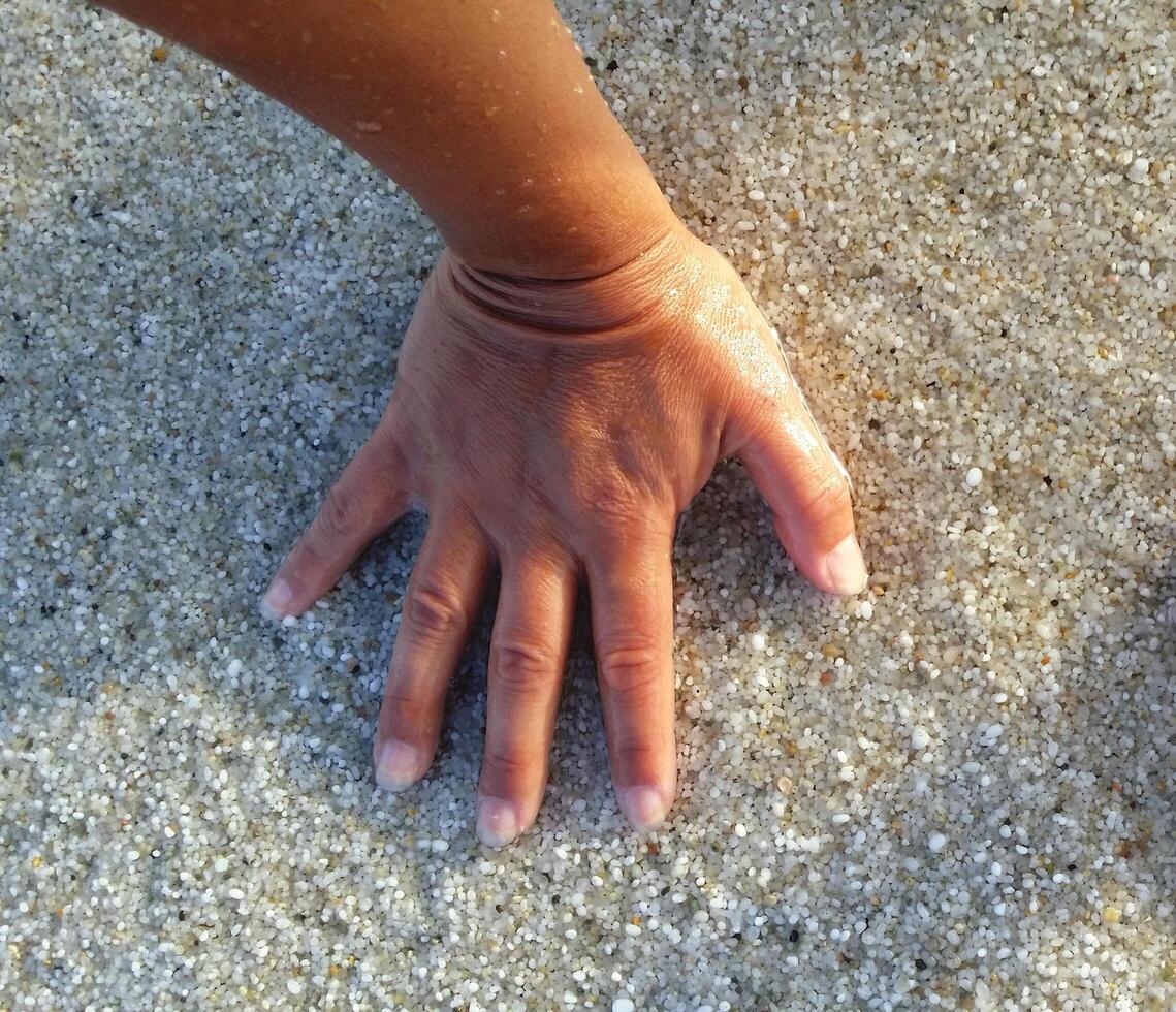 photos of my hands in the sea water