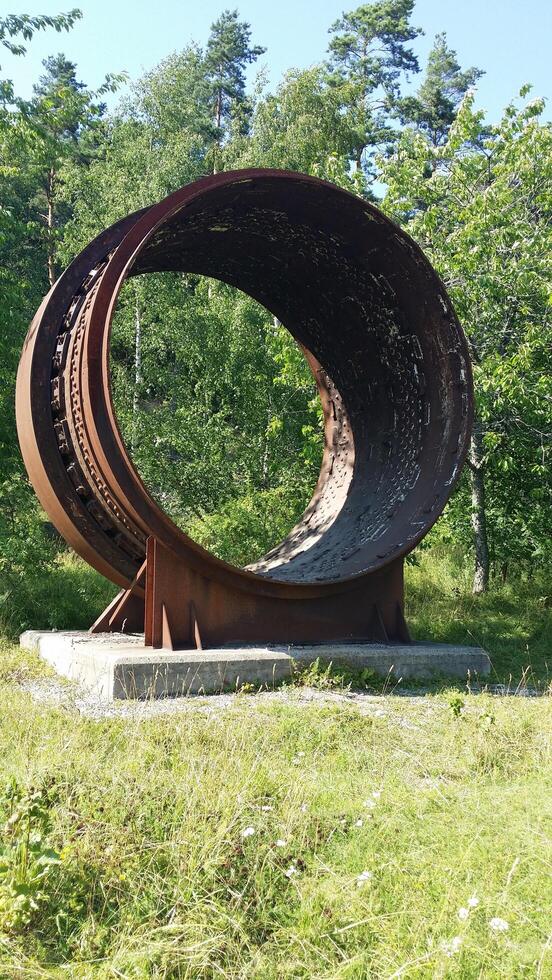 huge iron circle on the outskirts of Stockholm photo