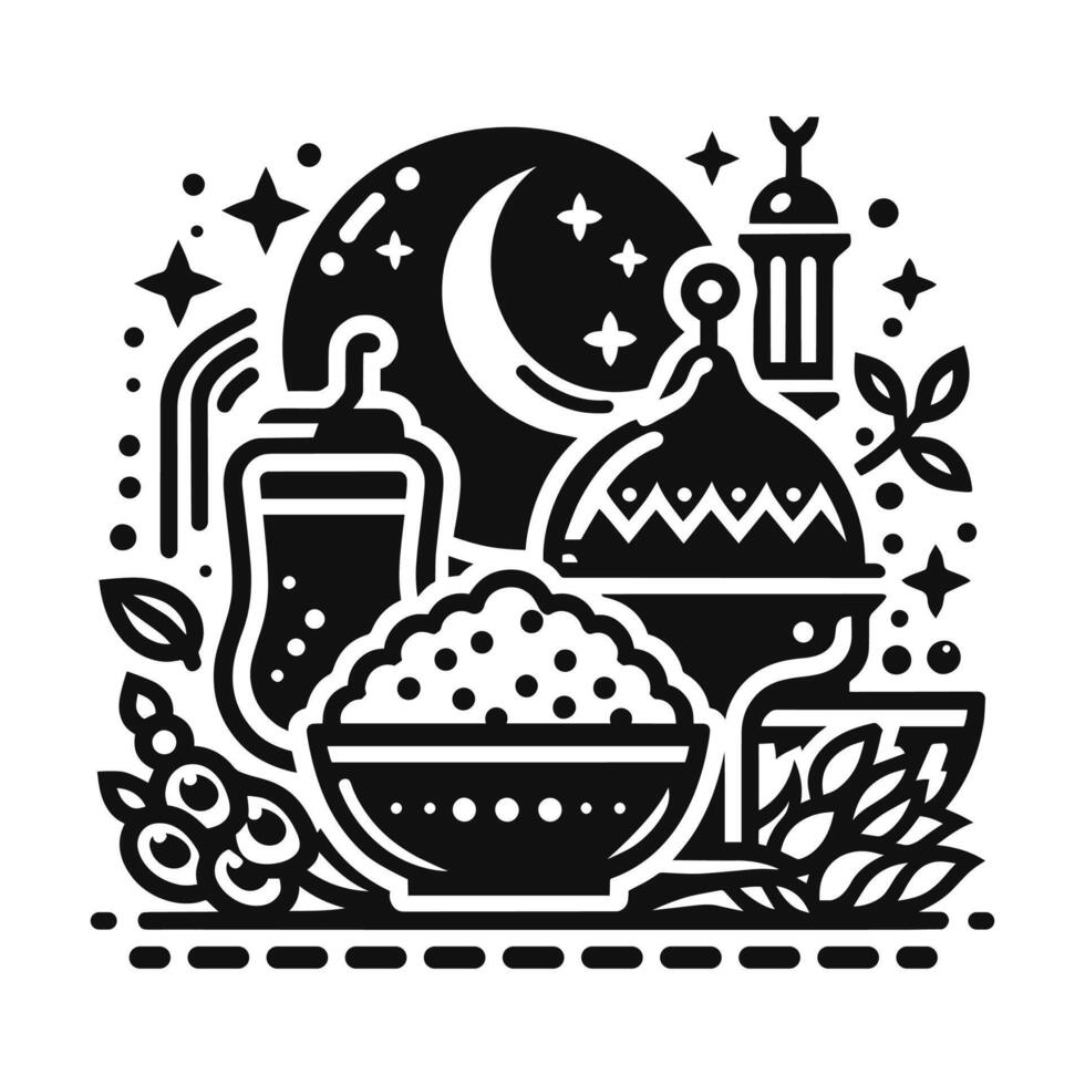 Ramadan Food icon vector