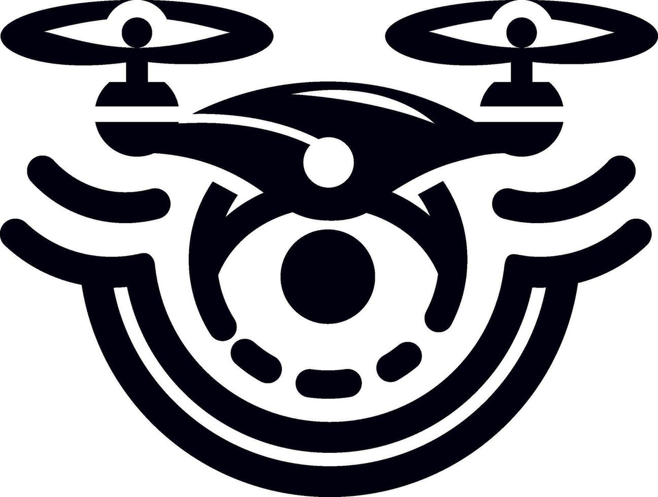 Drone logo template icon. photography drone . vector