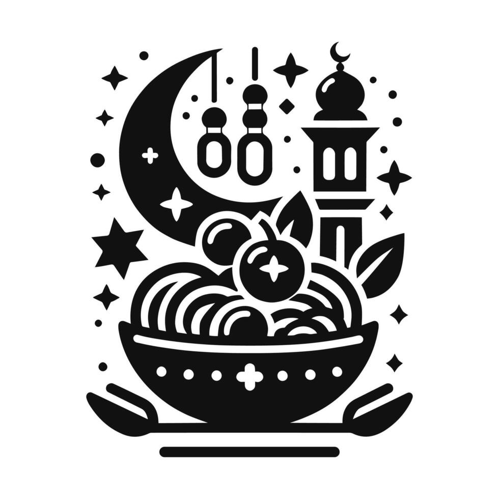 Ramadan Food icon vector