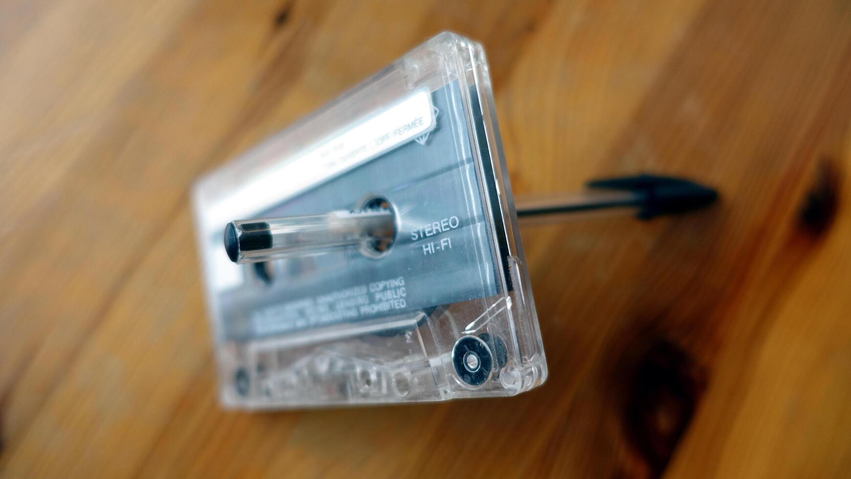 An audio cassette, a vintage object that still works very well photo