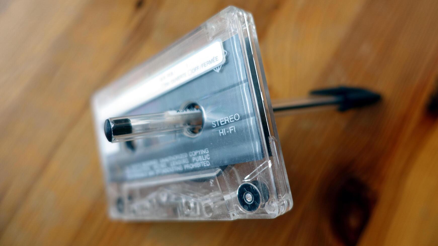 An audio cassette, a vintage object that still works very well photo