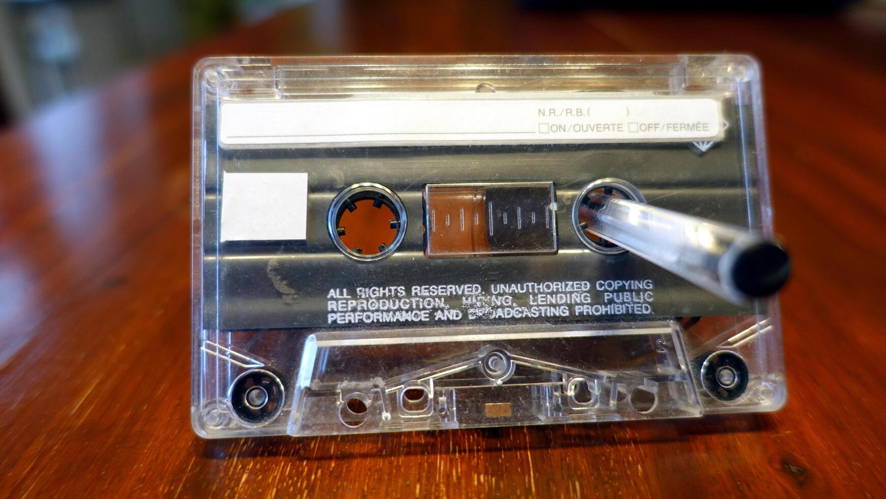 An audio cassette, a vintage object that still works very well photo